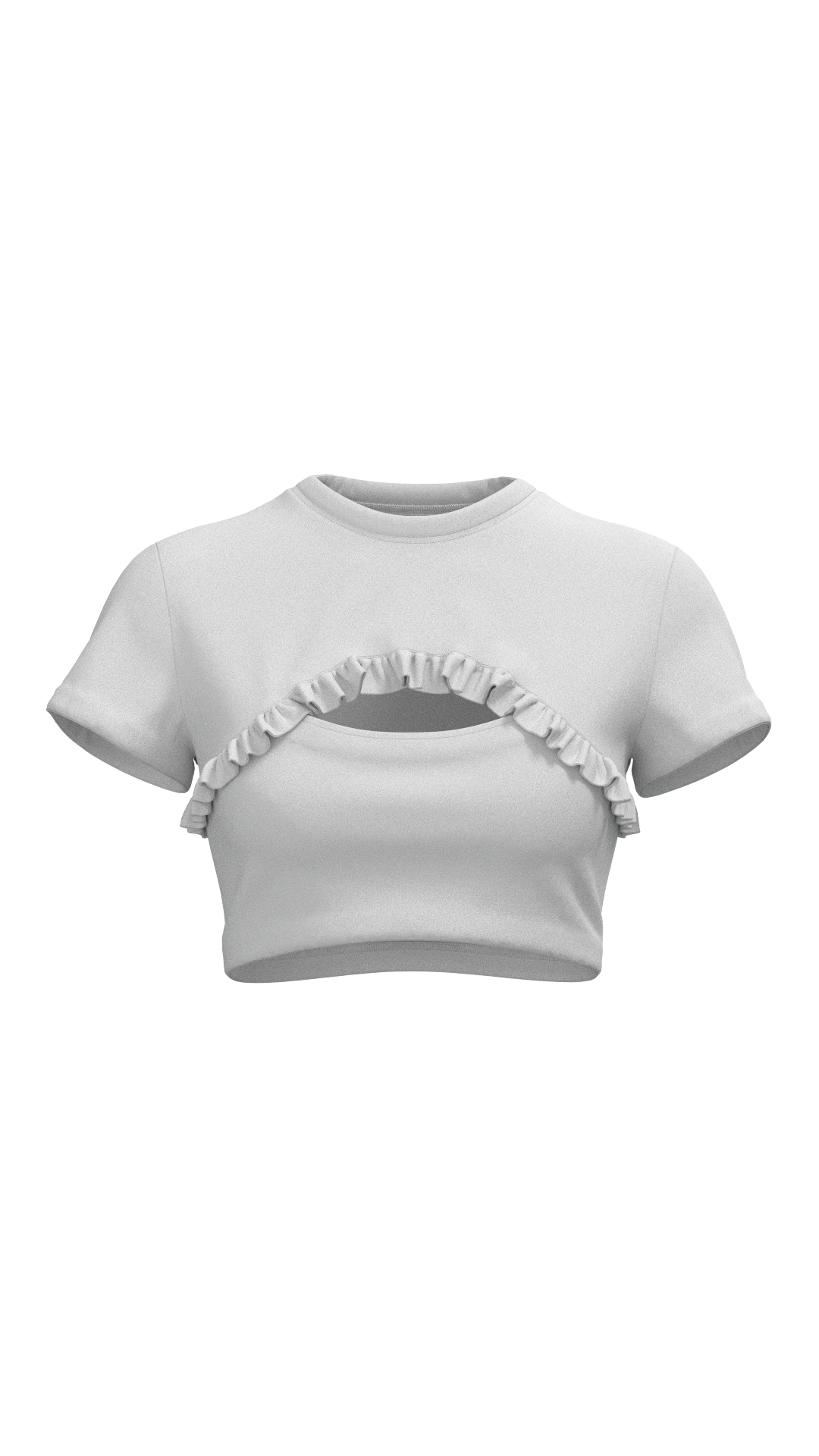 Front view of the white I've Got Eyes On U Top